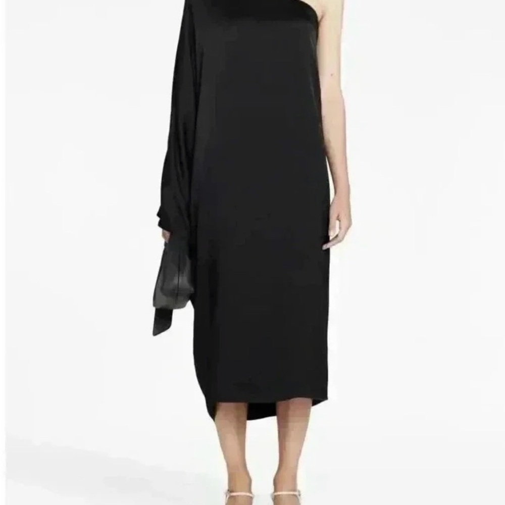 Anine Bing Rowan one sleeve silk midi dress. Xs petite - Picture 10 of 12